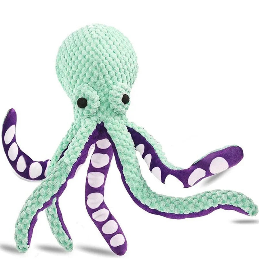 Pet plush octopus toy