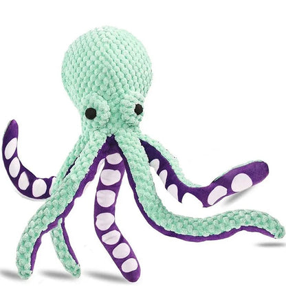 Pet plush octopus toy