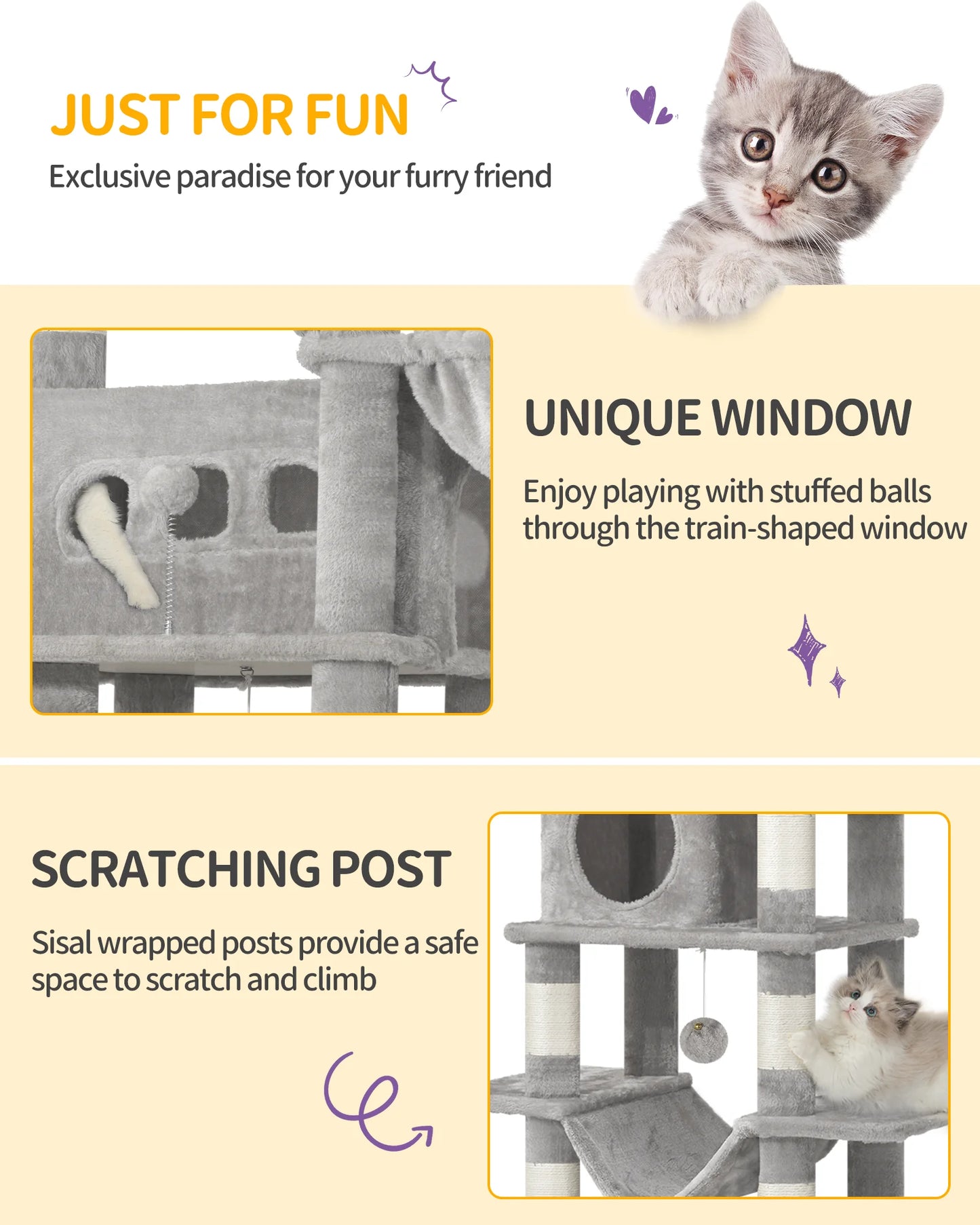 Multi-Level Cats House with Condo