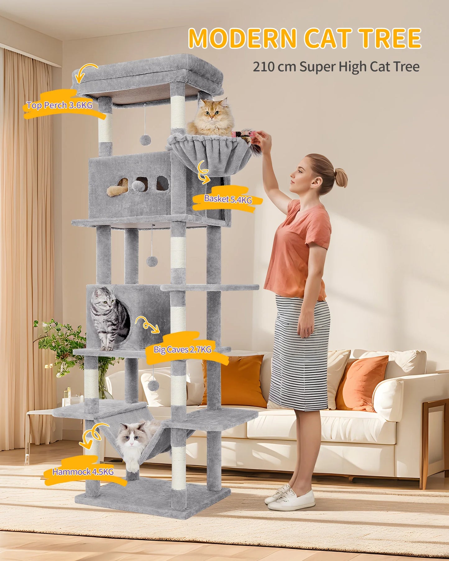 Multi-Level Cats House with Condo
