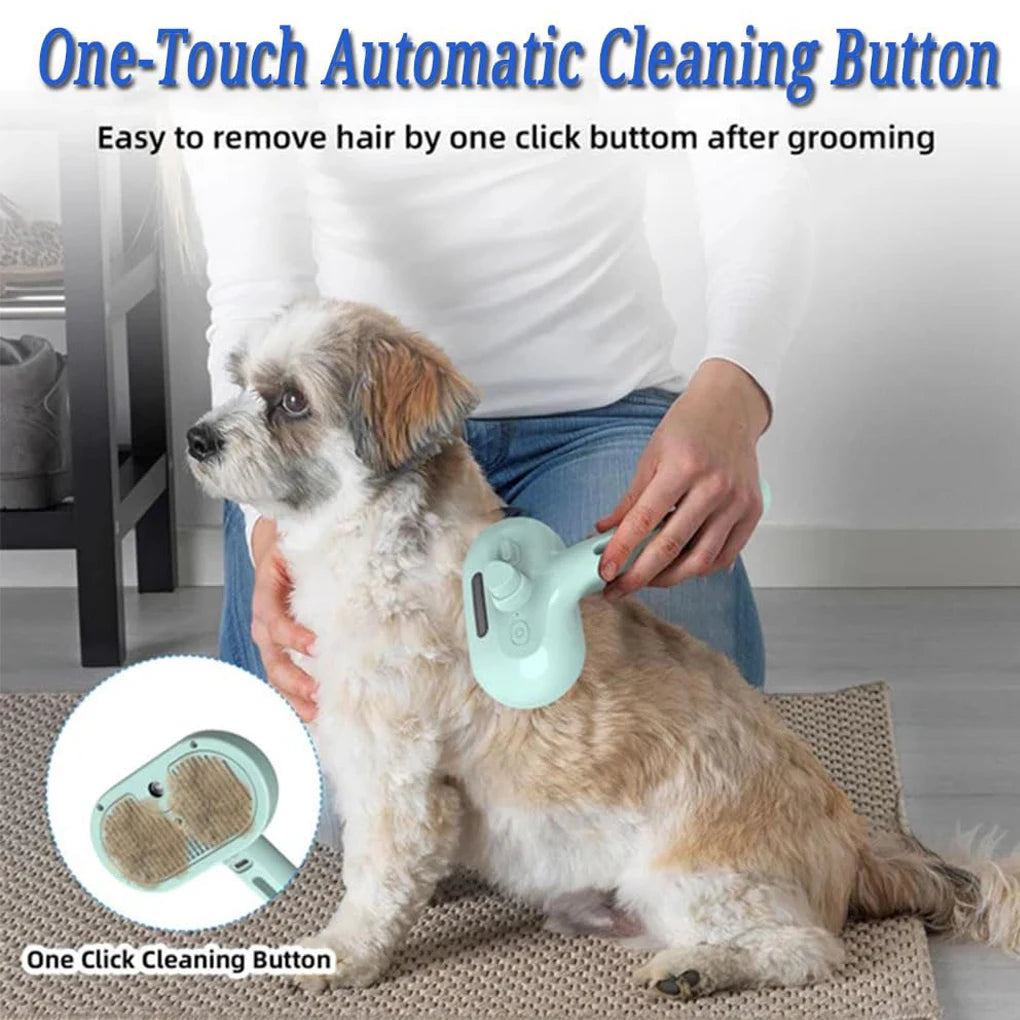 3in1 Pet Steam Spray Grooming Brush