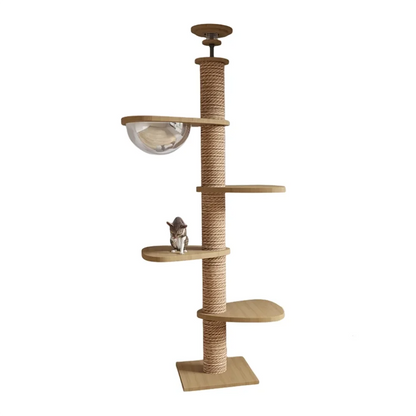 Adjustable Cat Tree  With Scratching Post