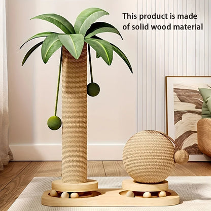 Coconut Tree Cat Scratching Post & Play Tower