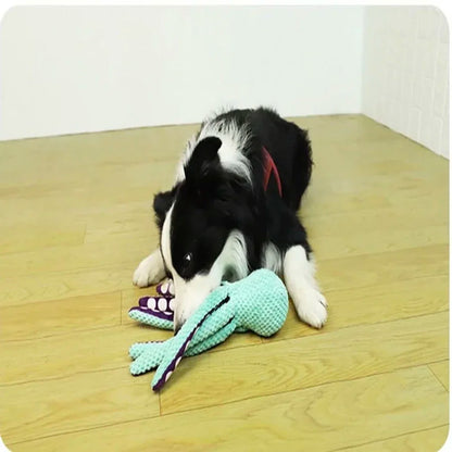 Pet plush octopus toy