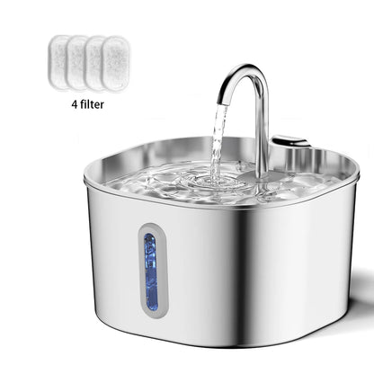 Stainless Steel 2.2L Automatic Cat Fountain