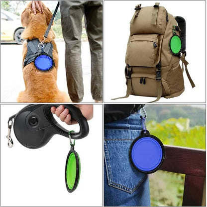 Folding Portable Silicone Dog Feeder Bowl